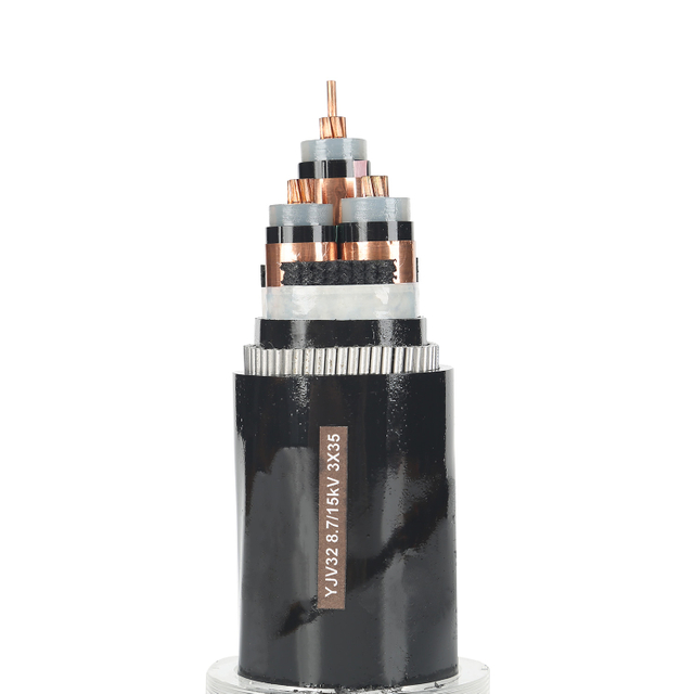 Triple Core XLPE Isoliertes Stromkabel mit Stahldrahtpanzer für mittelspannungsbedingte Anwendungen