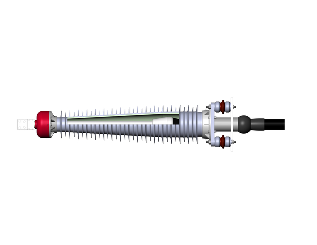 110 -kV -Porzellanbuchse im Freien im Freien HV -Kabel -Kabel -Kabel