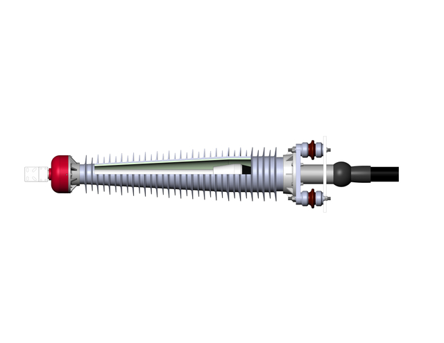 132KV Composite -Buchse im Freien im Freien HV -Kabel -Kabelabschluss