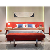 Moderne einfache Luxushause/Hotel Kingsize Lether/Stoffbett