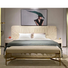 Moderne einfache Luxushause/Hotel Kingsize Lether/Stoffbett