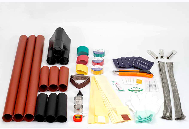 Schrumpfbare Kabelabschlüsse für Stromkabel