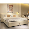 Moderne einfache Luxushause/Hotel Kingsize Lether/Stoffbett
