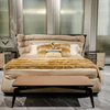 Moderne einfache Luxushause/Hotel Kingsize Lether/Stoffbett